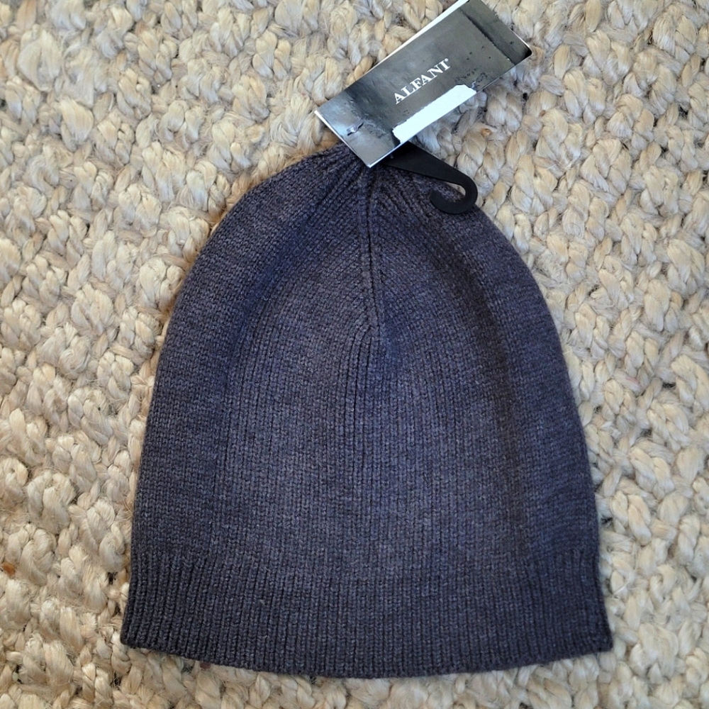 Alfani Beanie Men’s Charcoal Heather Gray One Size NEW
